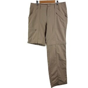 Royal Robbins Women's Convertible Hiking Pants Size 8 Zip Off Legs Beige‎